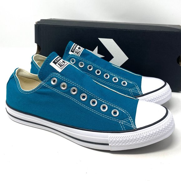 Converse Shoes - Converse Womens CTAS SLIP On Low Top Sneaker Blue Bright Spruce Size 6.5 170158F